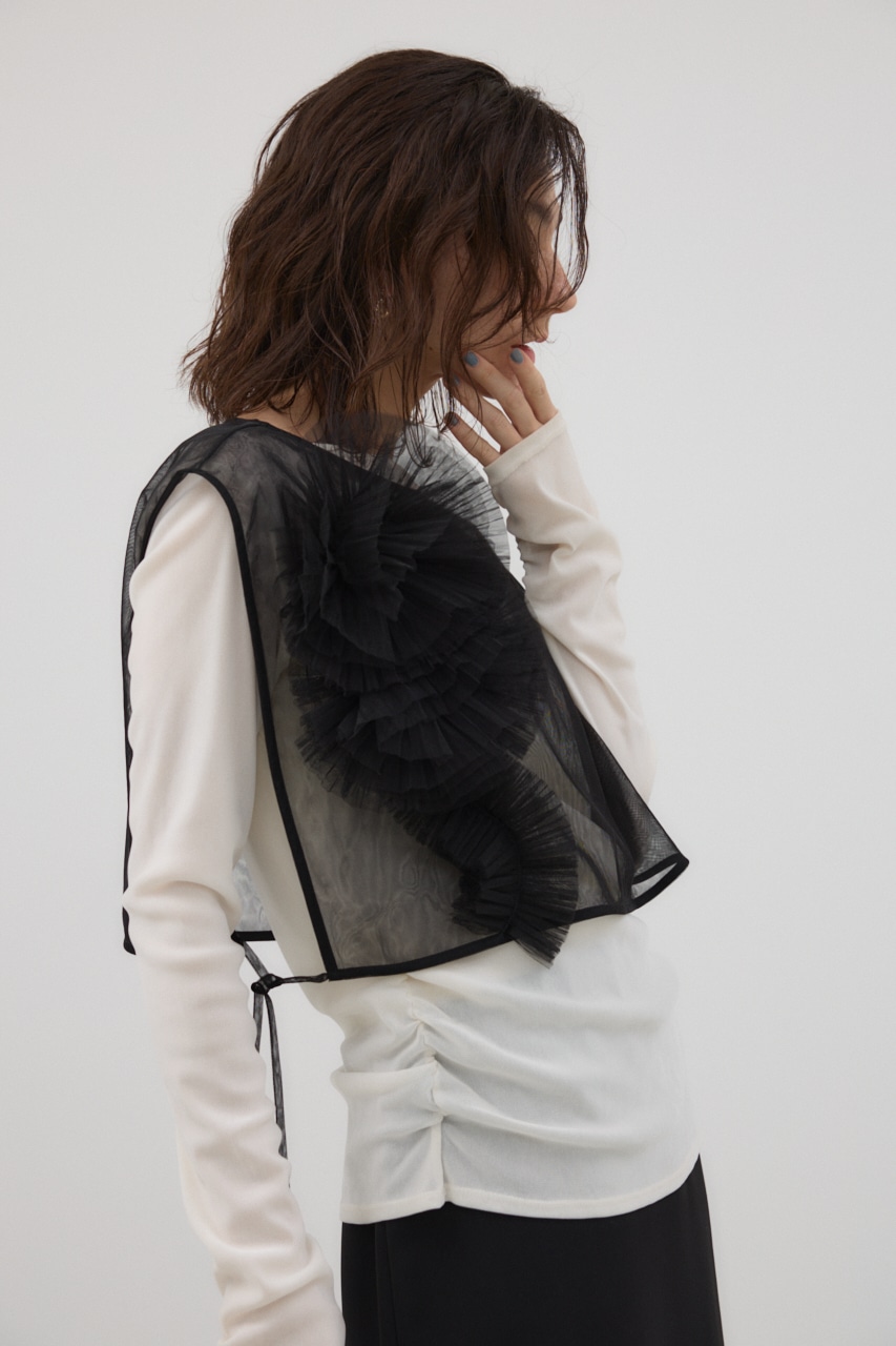 チュールモチーフベスト BLK FREE