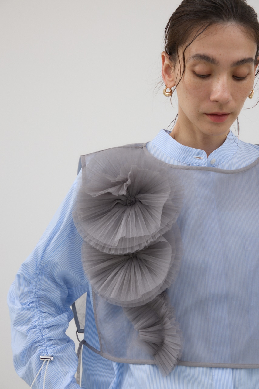 チュールモチーフベスト GRY FREE