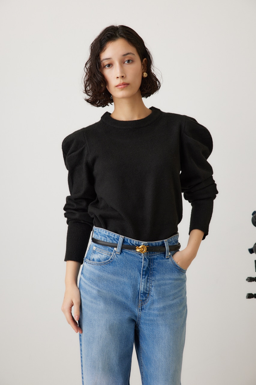 タックスリーブニット BLK FREE