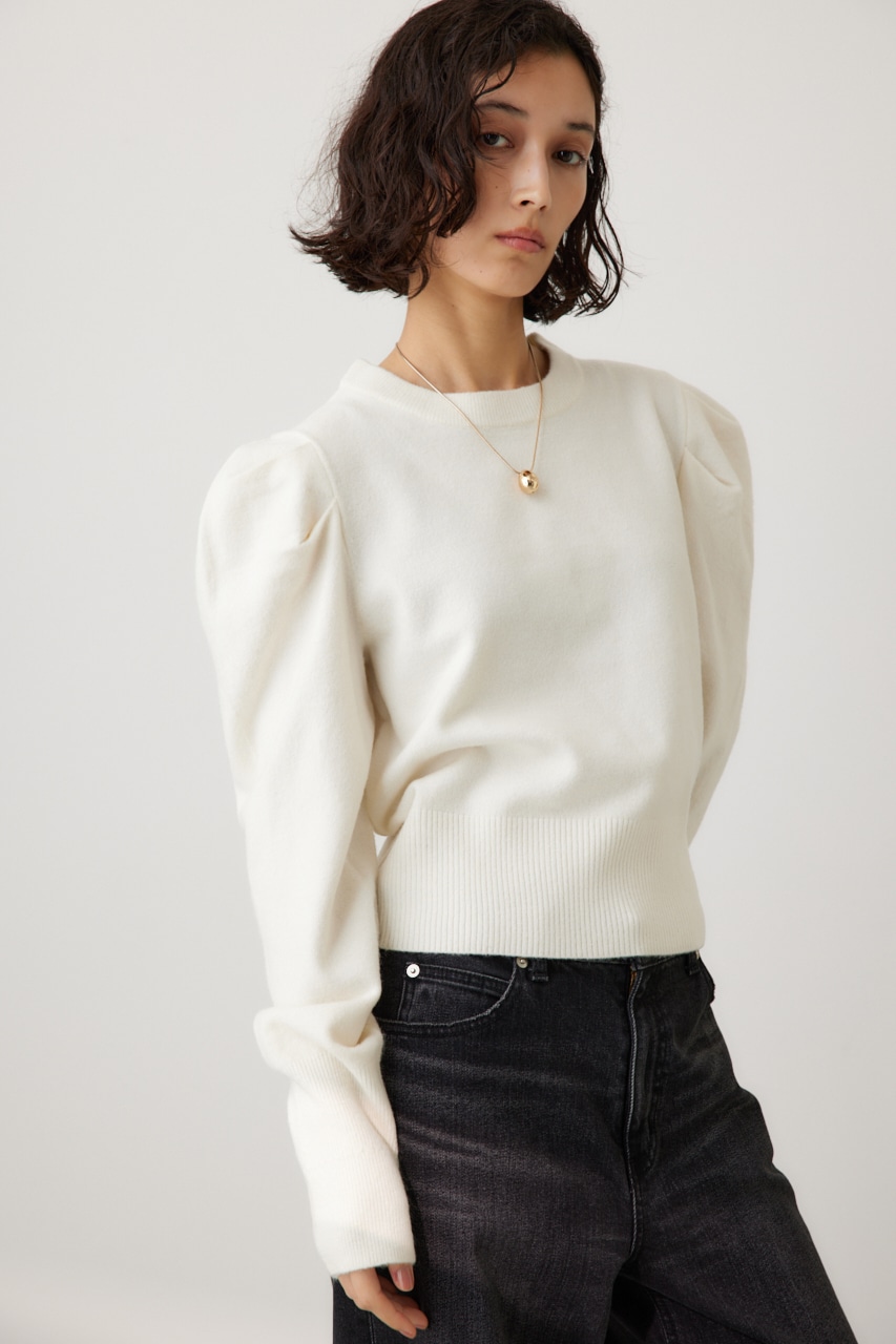 タックスリーブニット O/WHT FREE