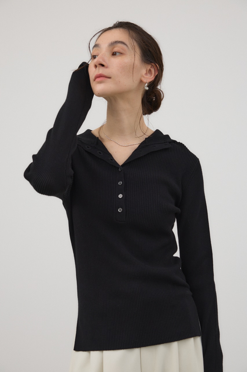 バラクラバニットプルオーバー BLK FREE