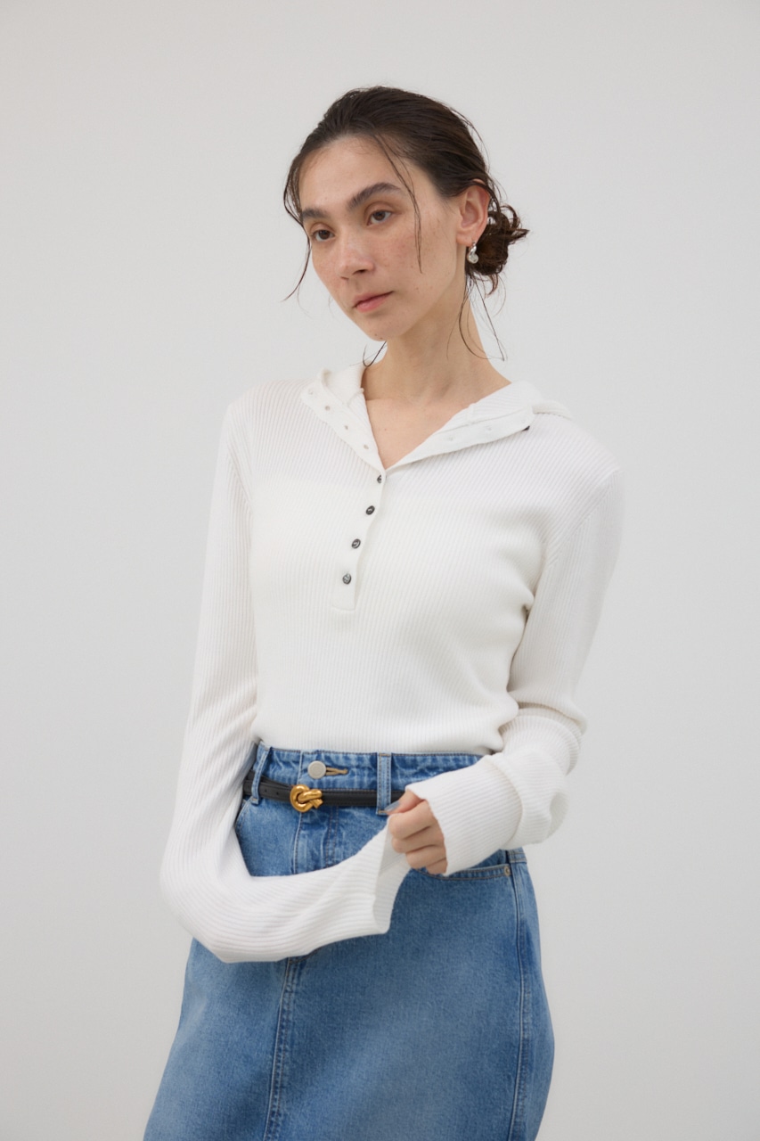 バラクラバニットプルオーバー O/WHT FREE