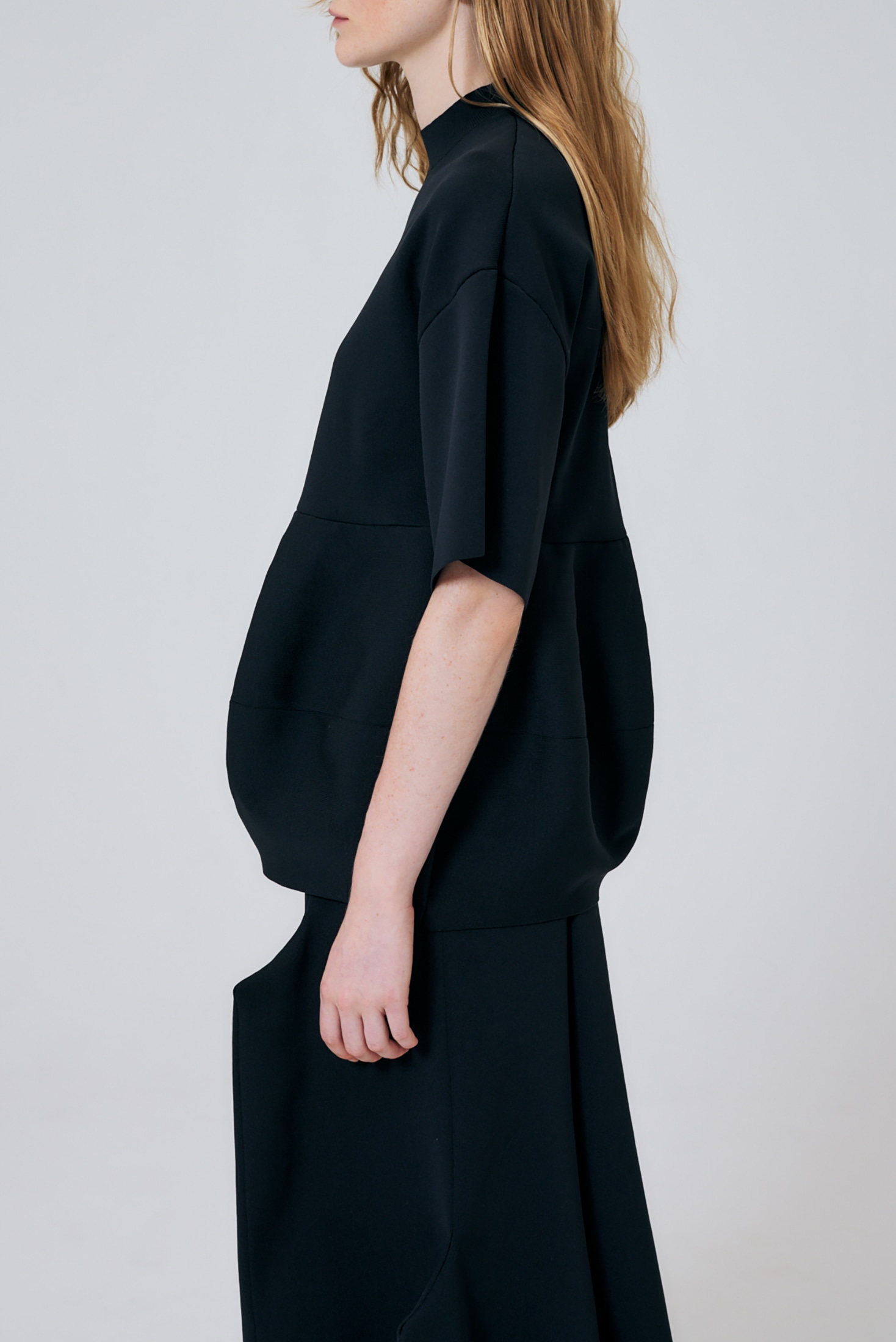 SOLID-PEPLUM PULLOVER｜38｜BLK｜KNIT WEAR｜|ENFÖLD OFFICIAL ONLINE