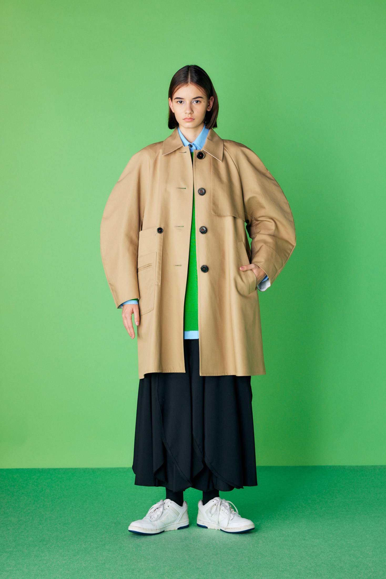 I_am   soutien collar trench coat