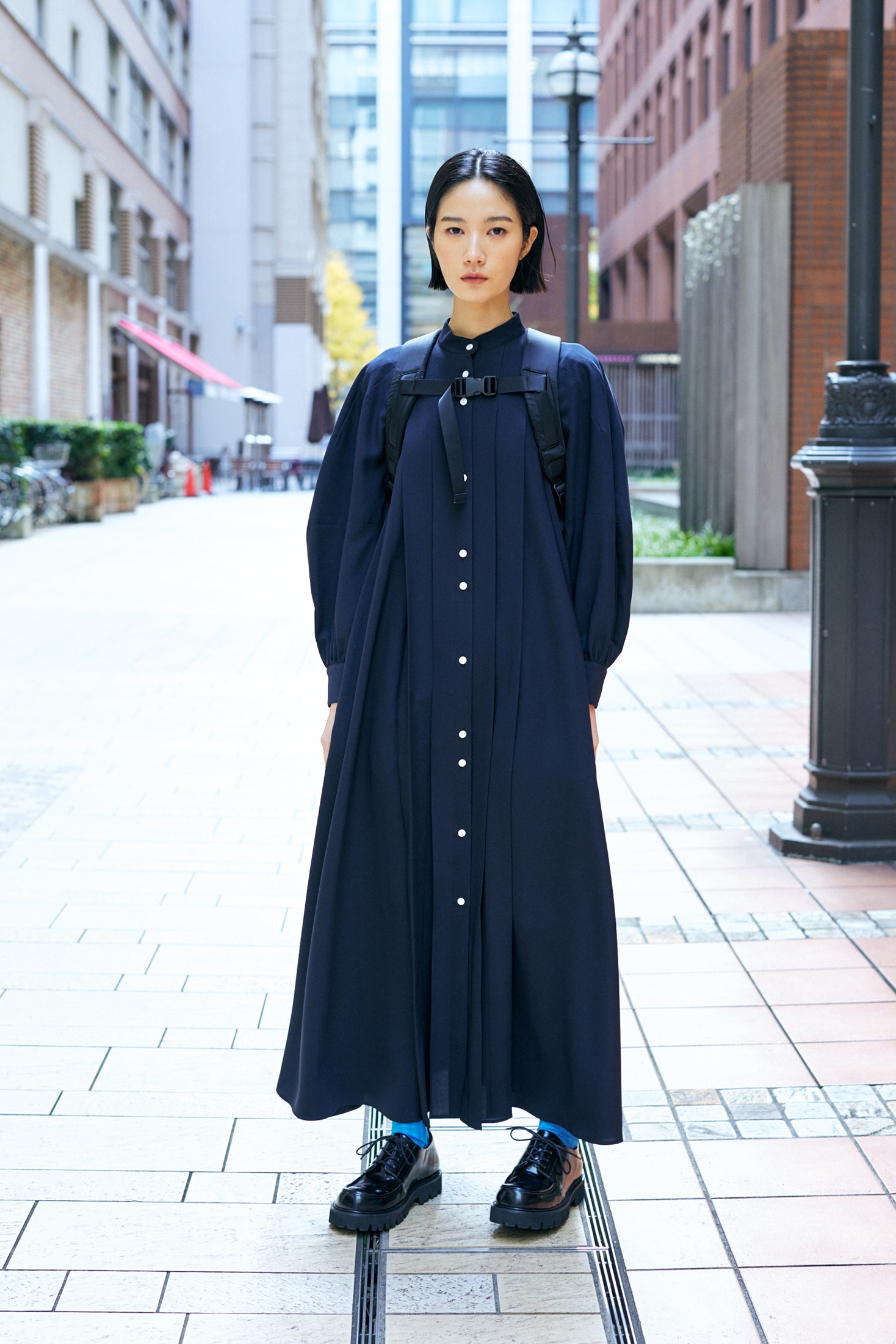 2023SS【新品】エンフォルド CIRCULAR DRESS 濃紺 38 akcheshoes.com