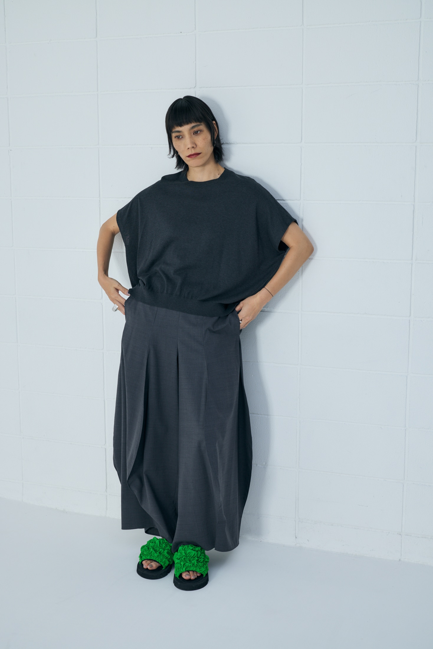 WAVE DRAPE TROUSERS｜36｜D/NVY｜TROUSERS｜|ENFÖLD OFFICIAL ONLINE 