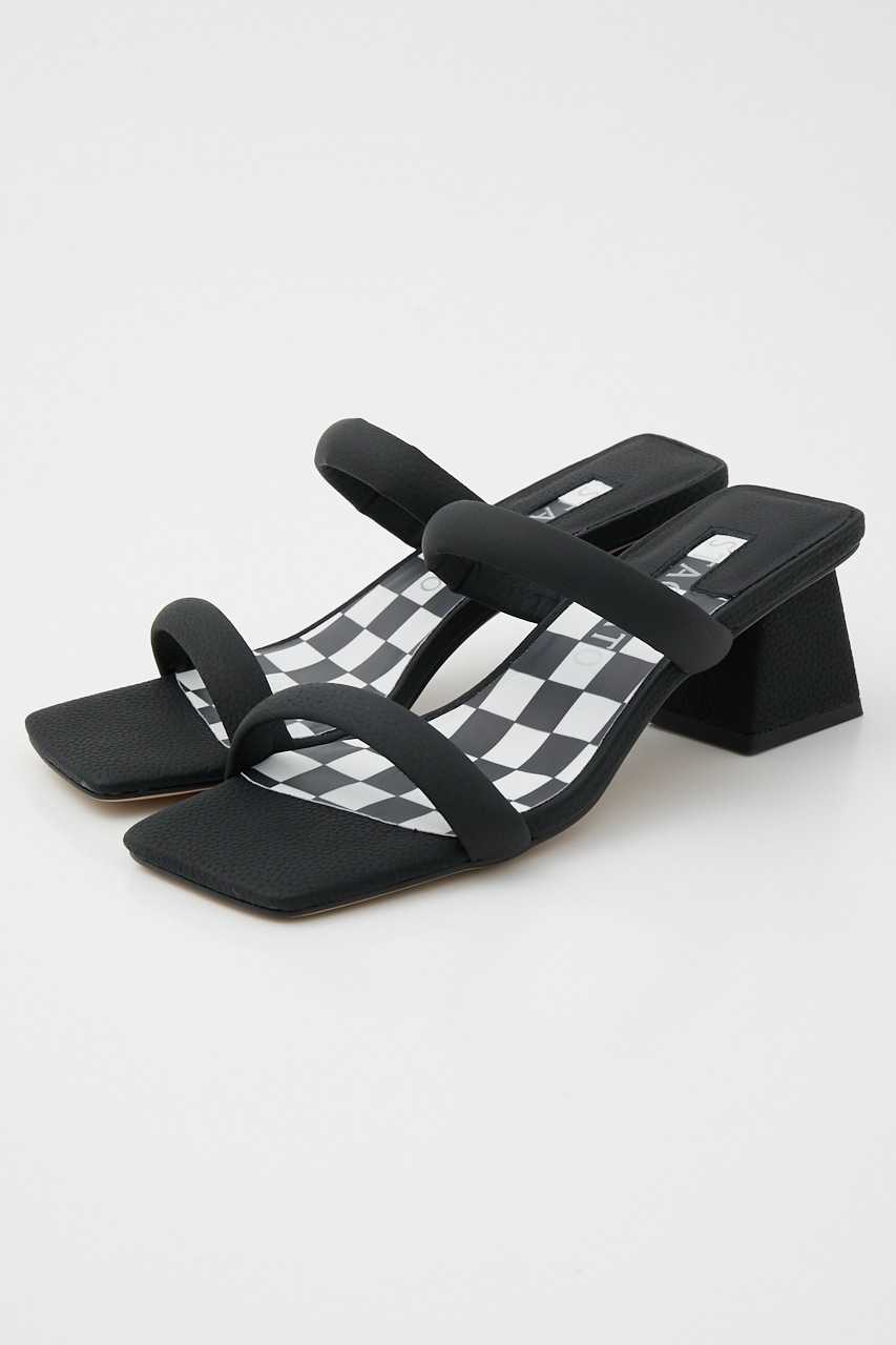 スクエアストレンジサンダル BLK 22.5cm