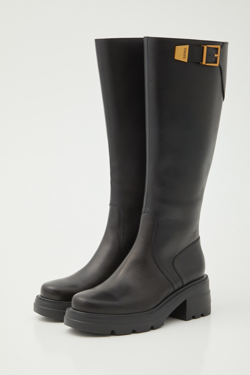 ジョッキークラスロングブーツ BLK 24.0cm