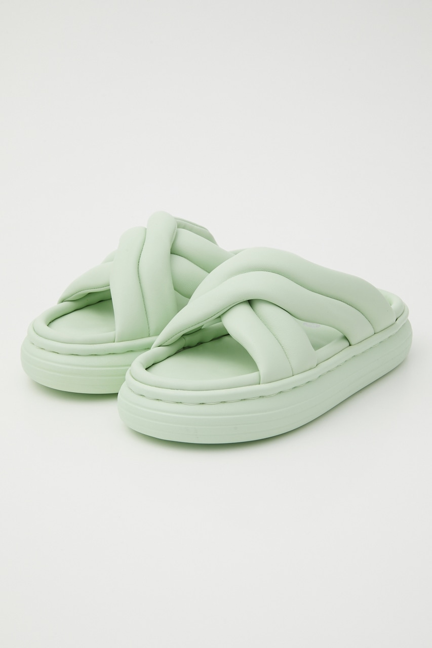 パファーライトクロスサンダル GRN 22.0cm