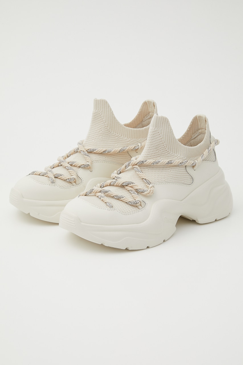 ツイストMIXニットスリッポン WHT 24.5cm