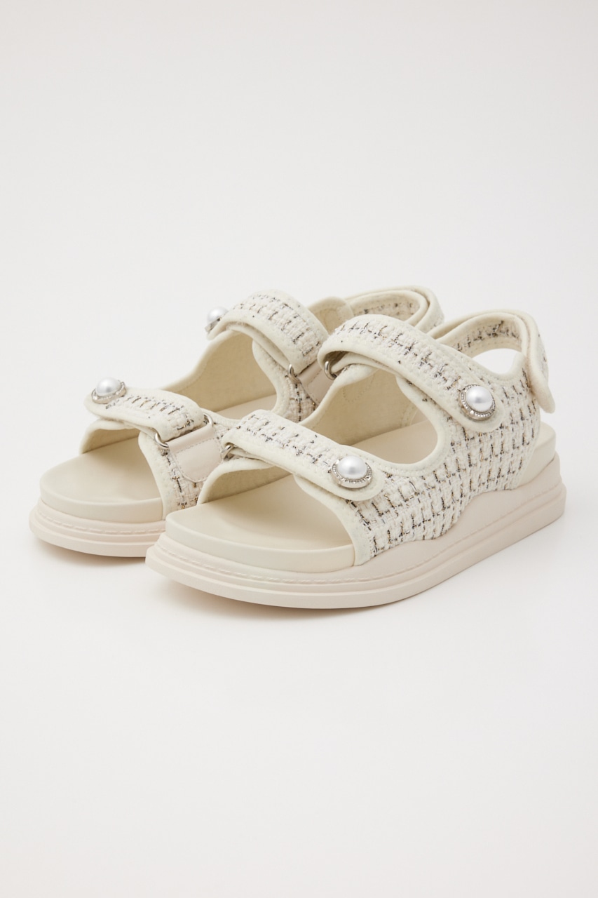 2個セット　si★プロフィール確認お願いいたします★ STACCATO | パールツイードコンビスポサン (サンダル ) |SHEL