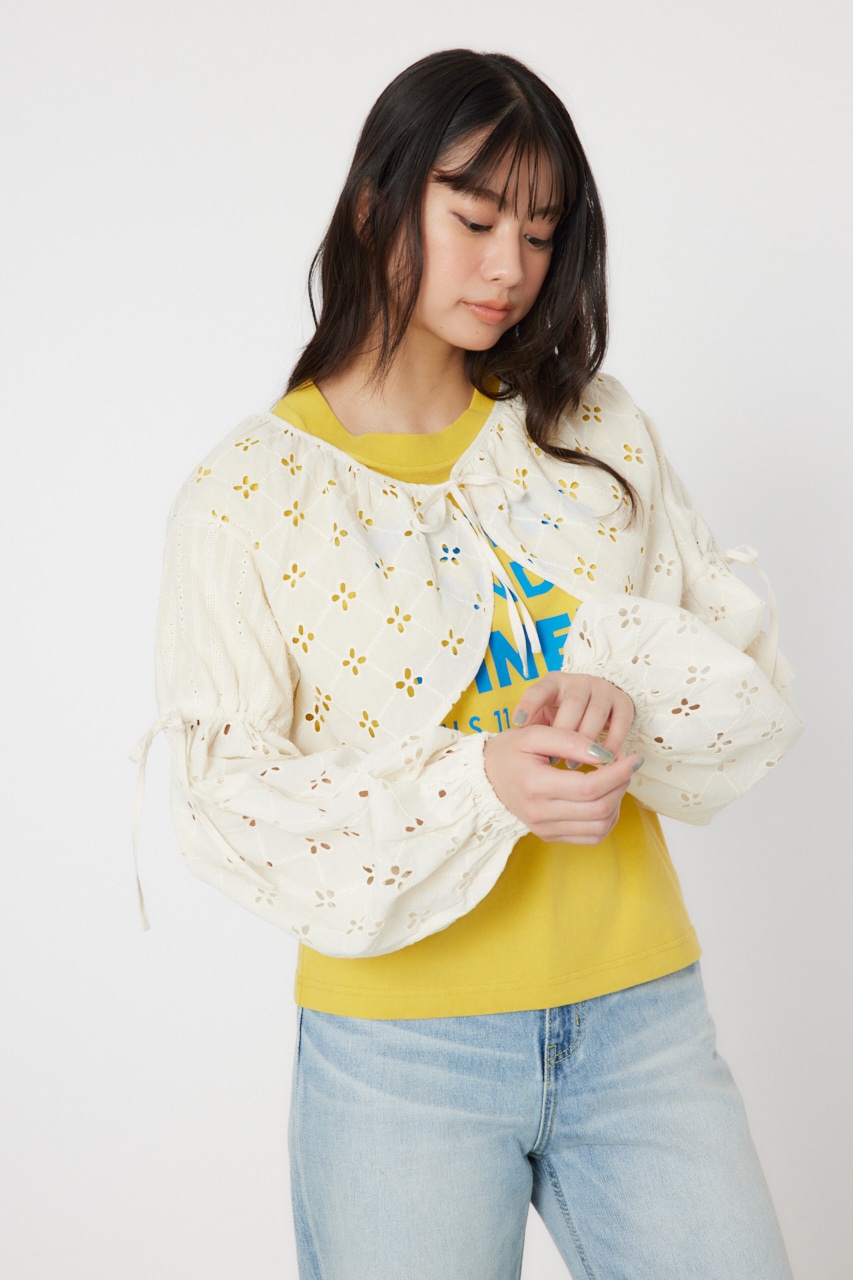 カットワークレースボレロ 2 IVOY FREE