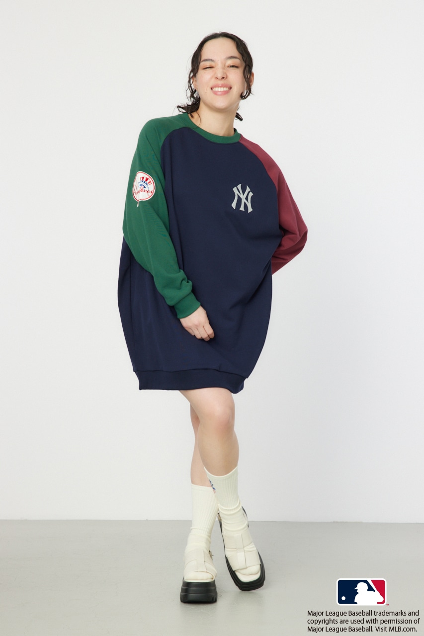 MLBラグランスウェットワンピース NVY FREE