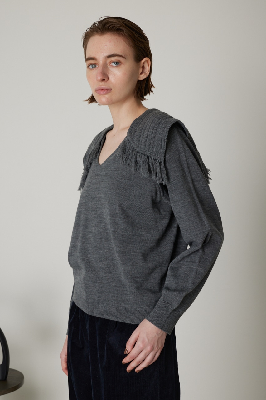 RIM.ARK | Shoulder design knit tops (KNITWEAR ) |RIM.ARK ONLINE STORE