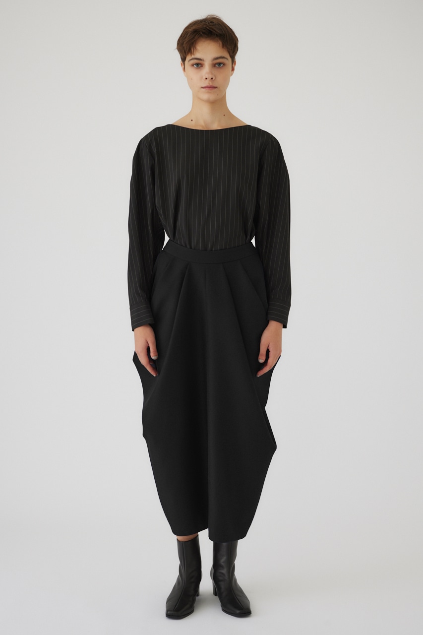 【LIMITED SALE】Shoulder volume scarf set BLK FREE