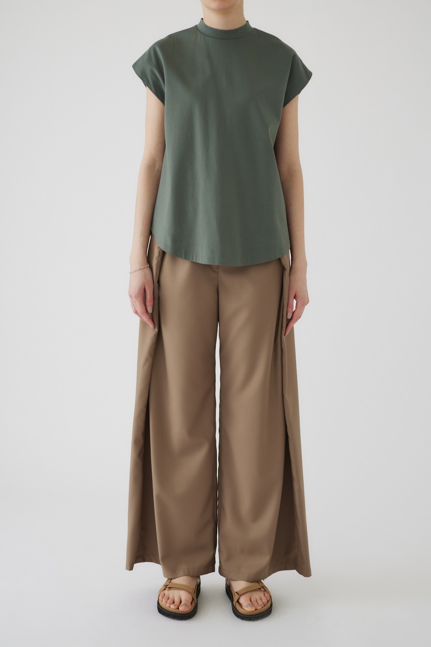 Mannish nosleeve cut tops L/KHA FREE