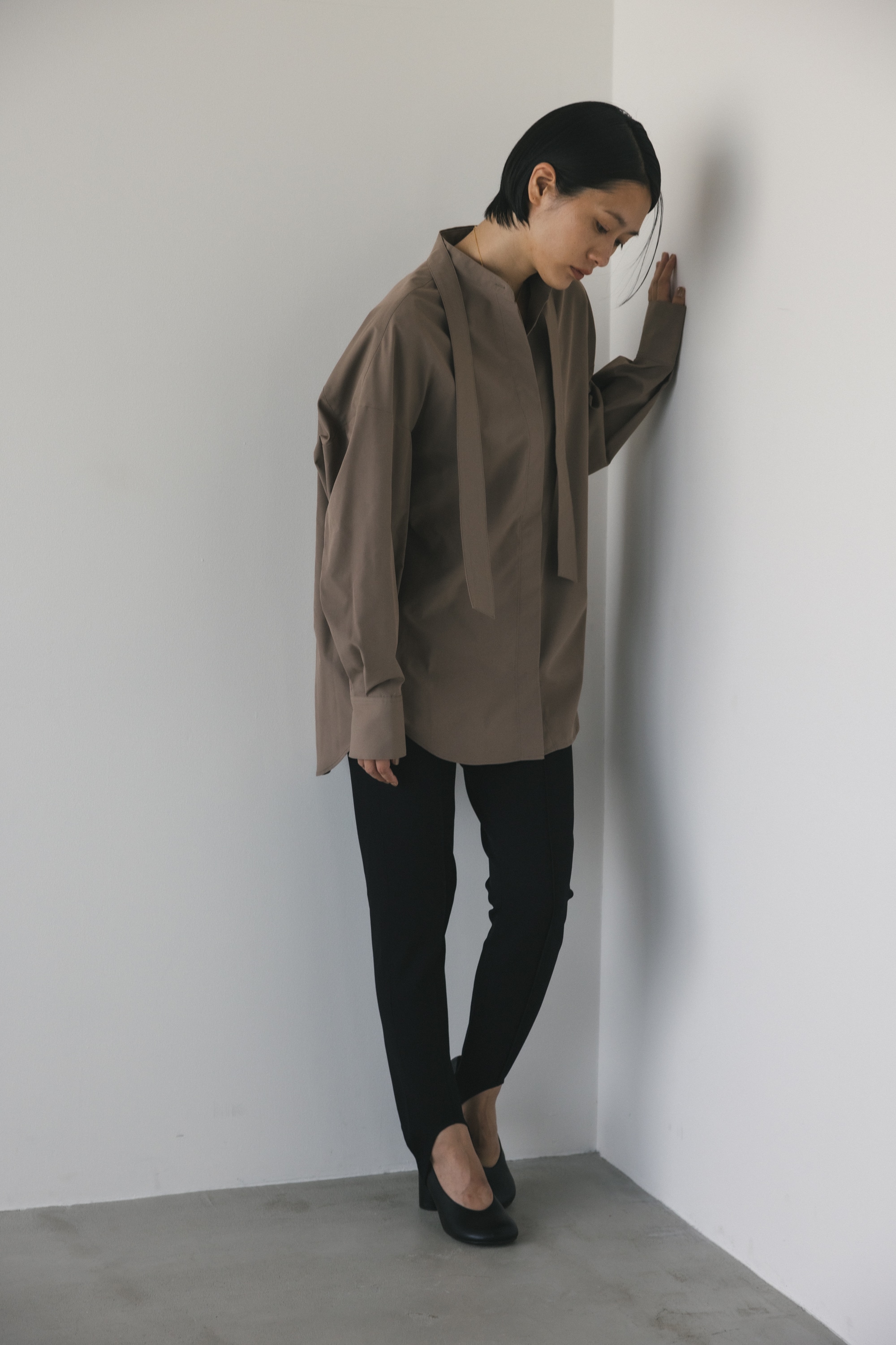 SUBLATIONS sec05 ロングシャツ チャコール メンズ