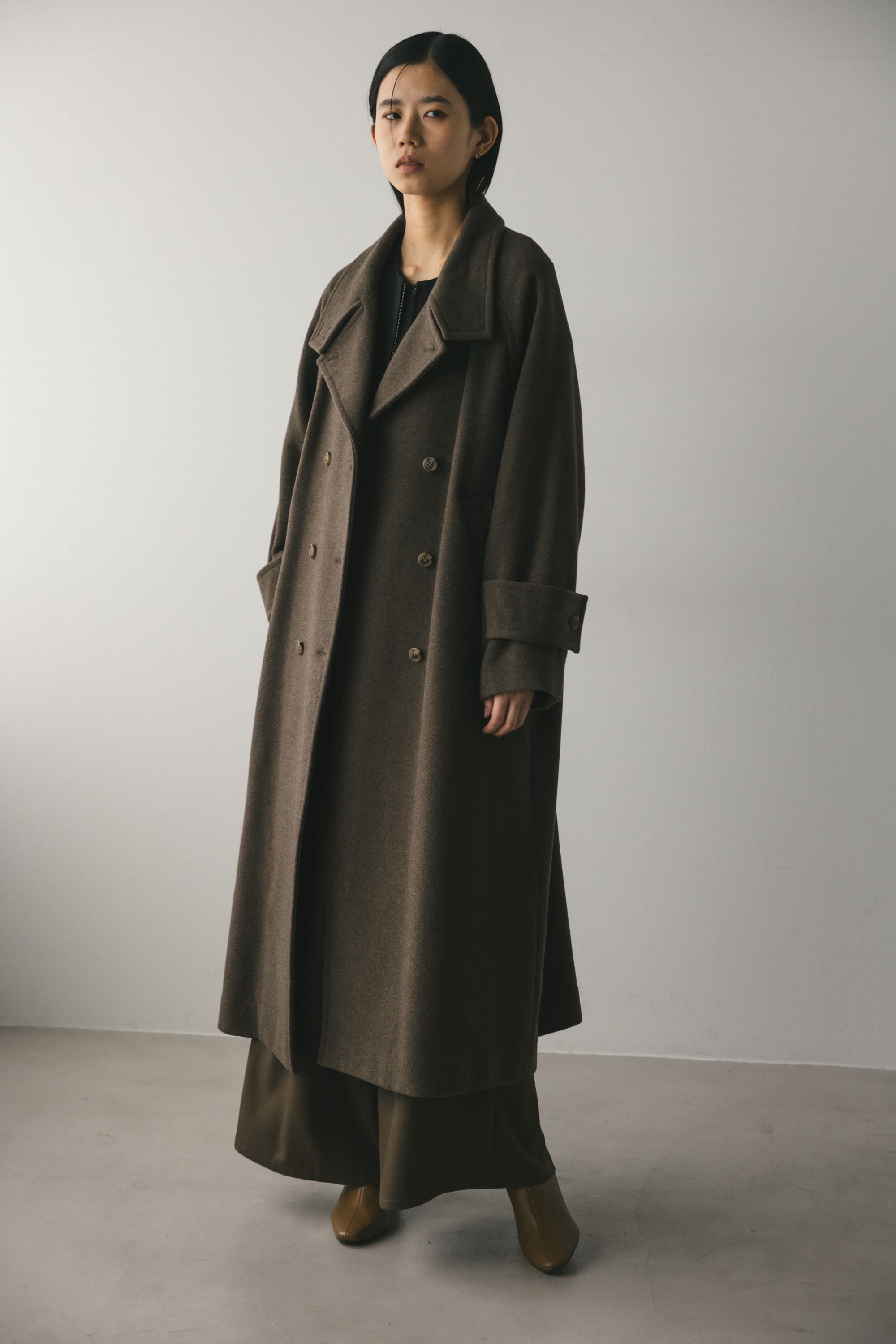 STYLEMIXER | 2WAYカラーウールロングダブルコート (コート ) |SHEL  