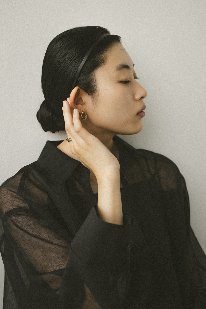 ミニマルフェイクレザーカチューシャ BLK FREE