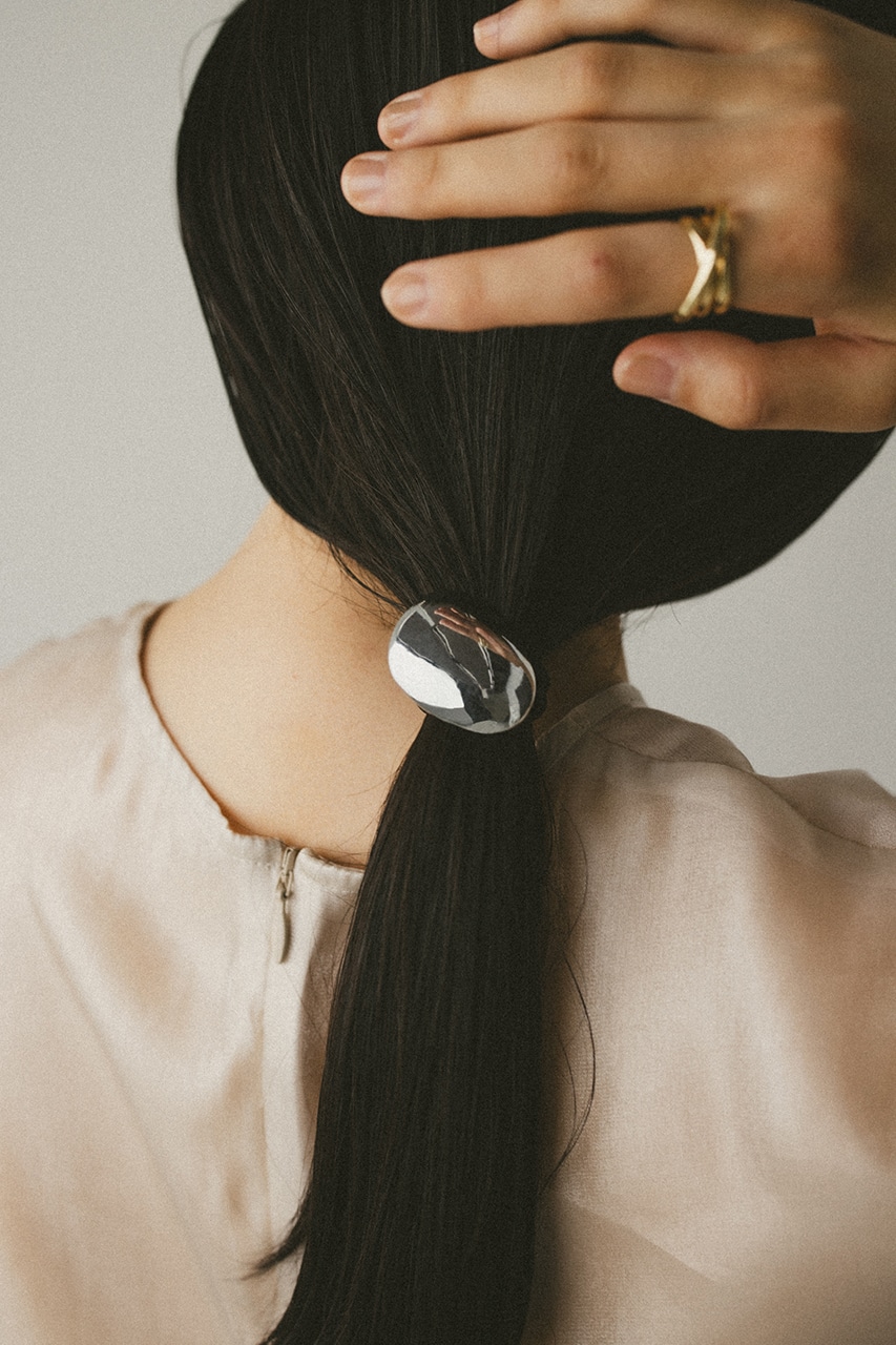 ミラーオーバルヘアゴム SLV FREE