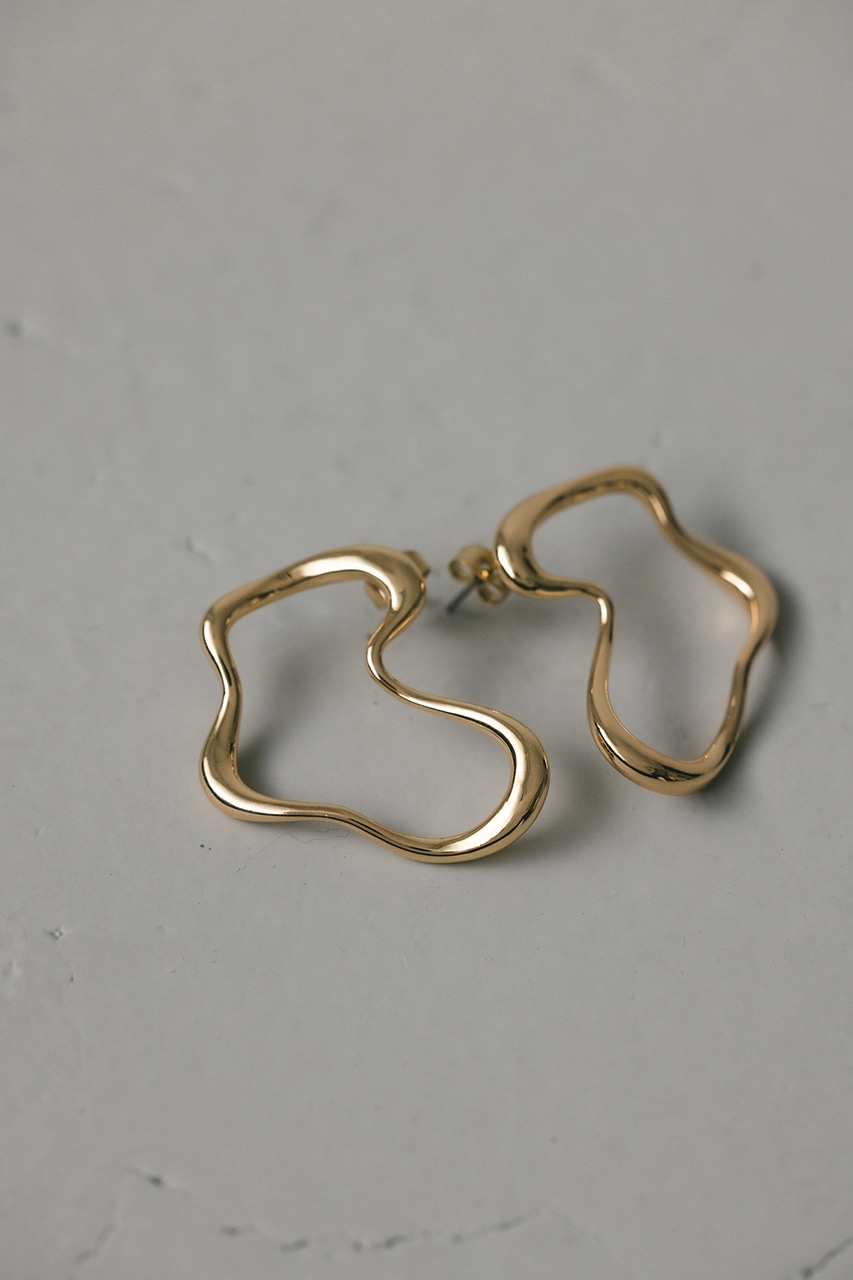 アートラインモチーフピアス GLD FREE