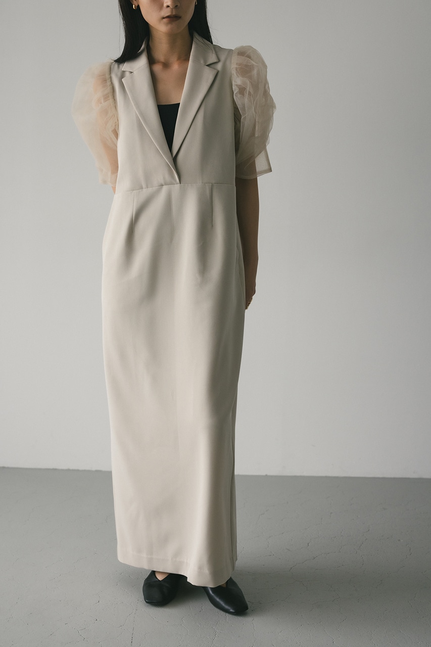 コンビネーションテーラーワンピース L/BEG M