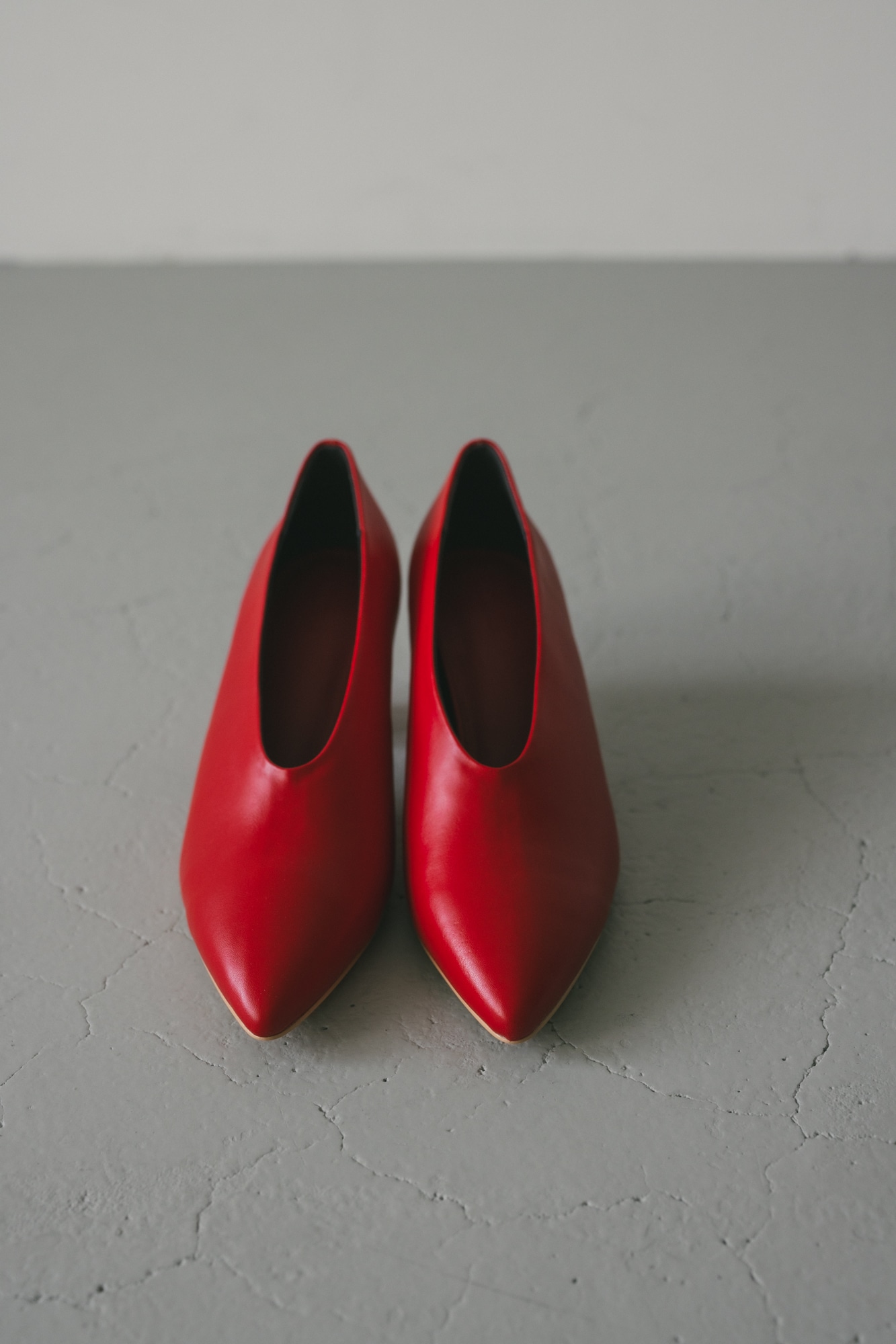 ポインテッドトゥパンプス RED S
