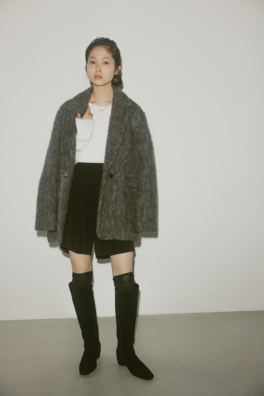 ハイウエストフォルムショートパンツ BLK S