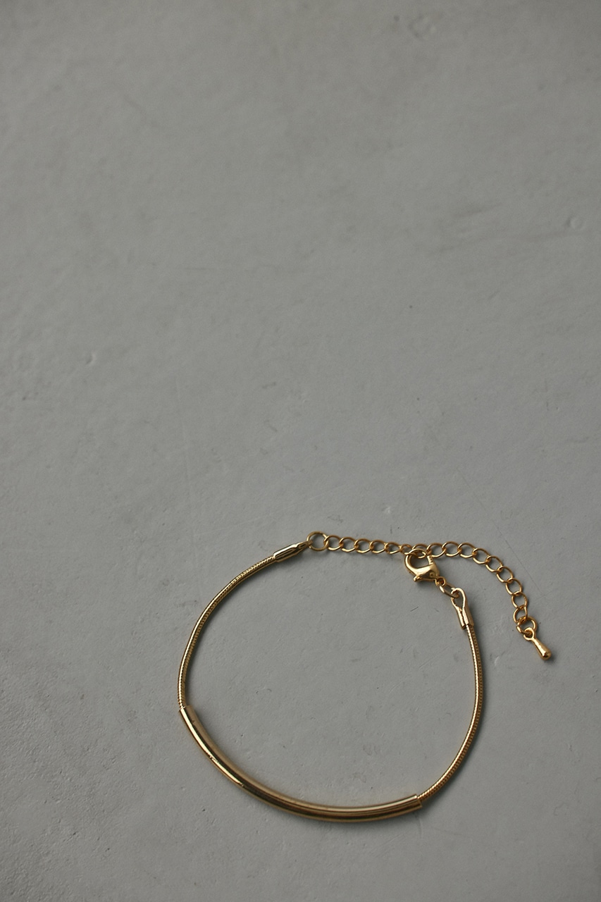 カーブラインチェーンブレスレット GLD FREE