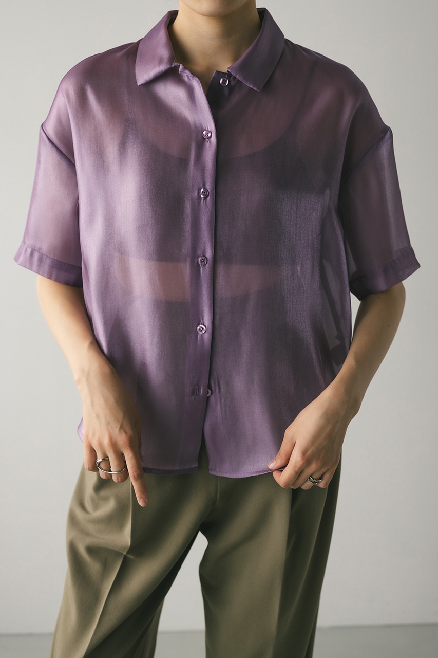 メタリックシアーシャツ L/PUR FREE