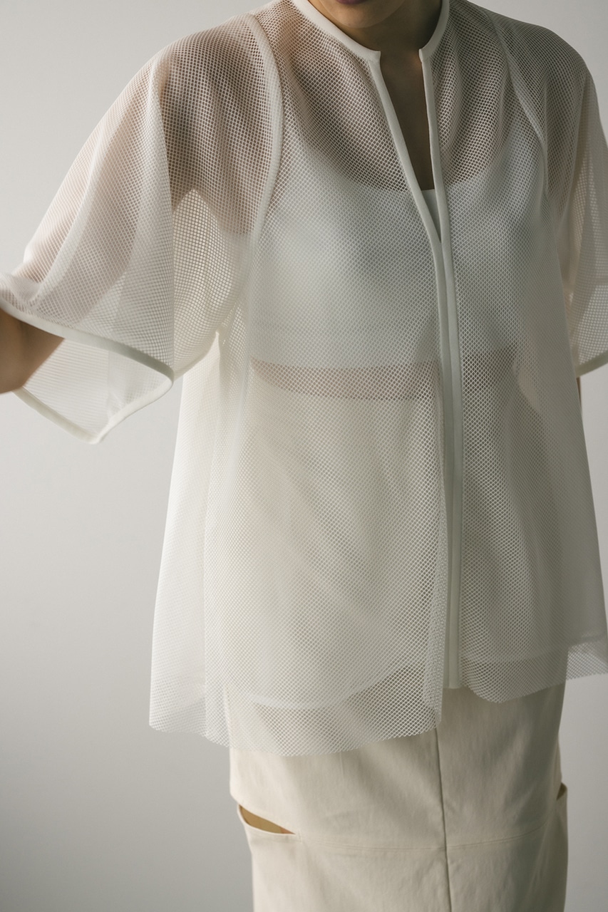 パイピングメッシュトップ WHT FREE