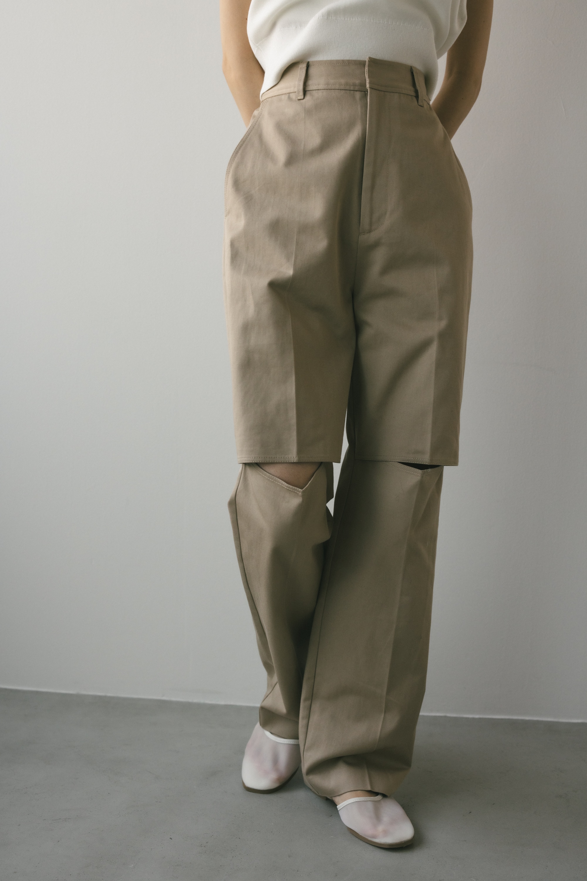 STYLEMIXER | スリットセンタープレスパンツ (パンツ ) |SHEL