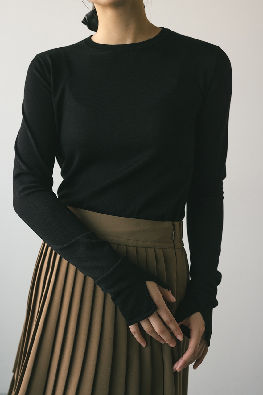 スリットスリーブニット BLK FREE