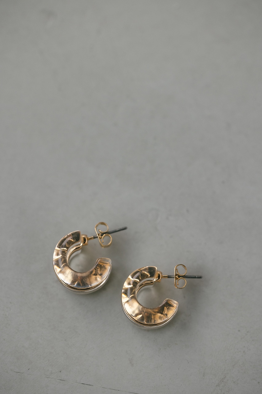 クリアフープピアス GLD FREE