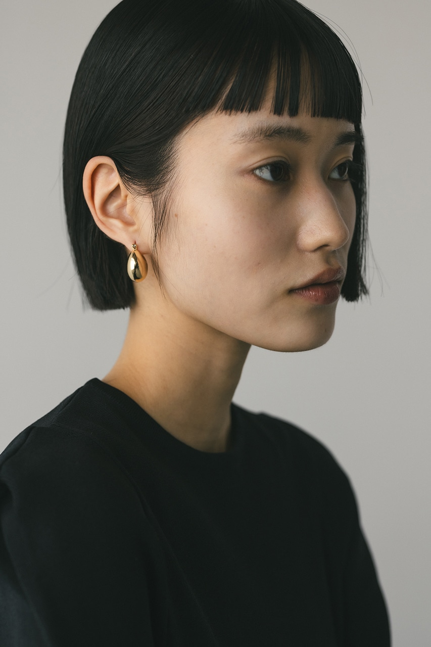 プランプドロップピアス GLD FREE