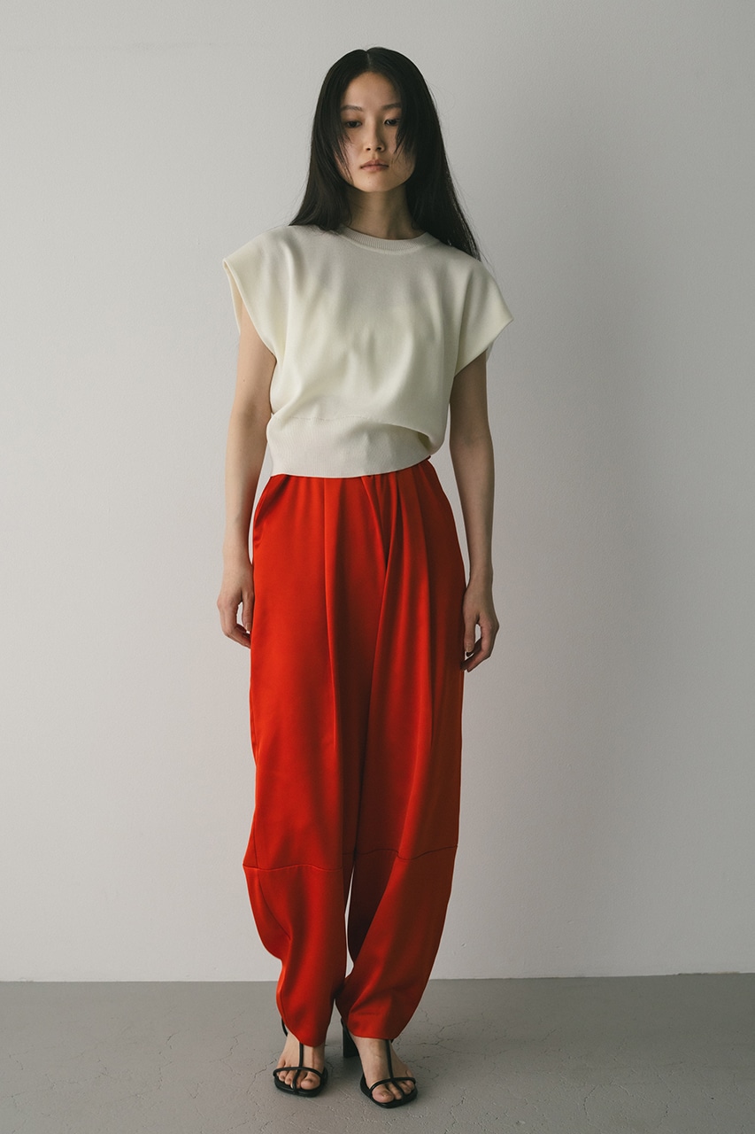 ショルダータックショートニット WHT FREE