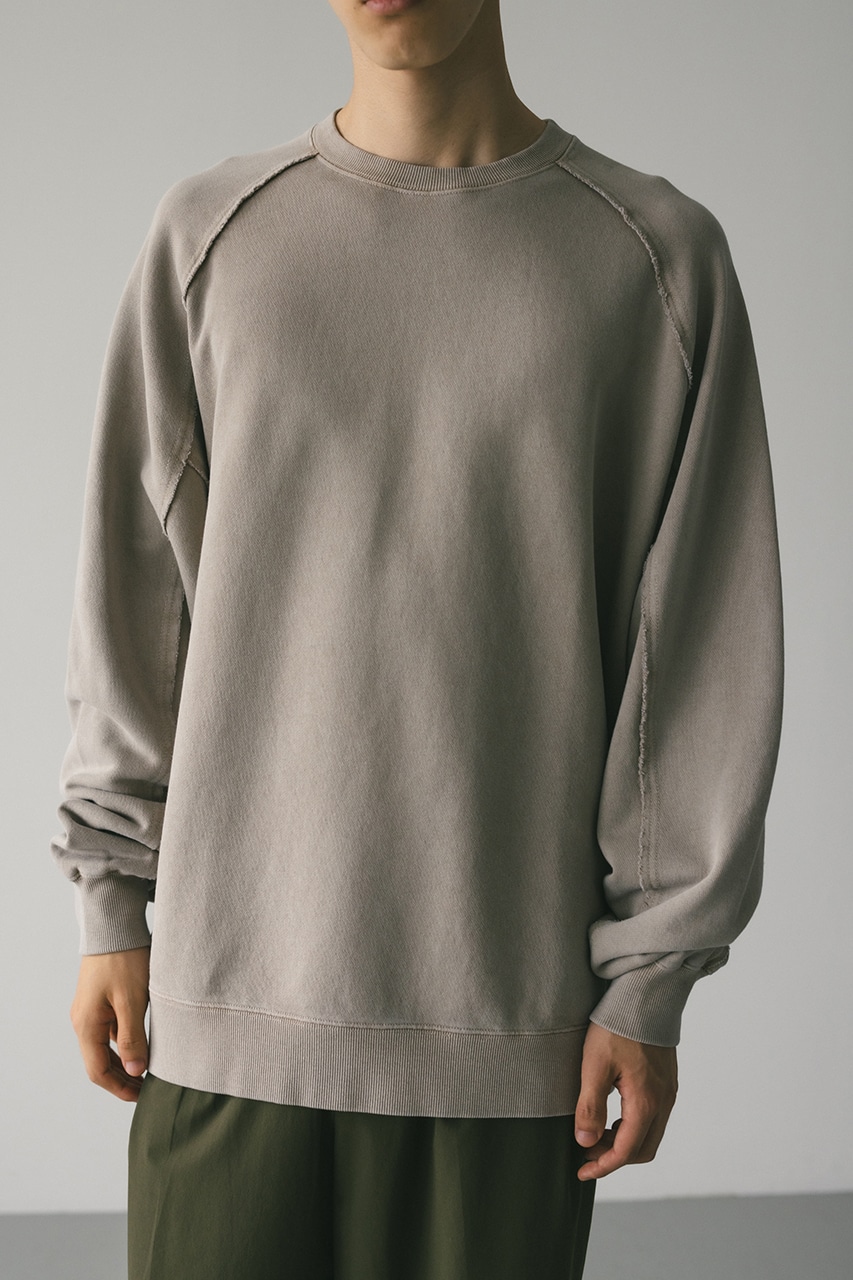 ピグメントクルーネックスウェット BEG L