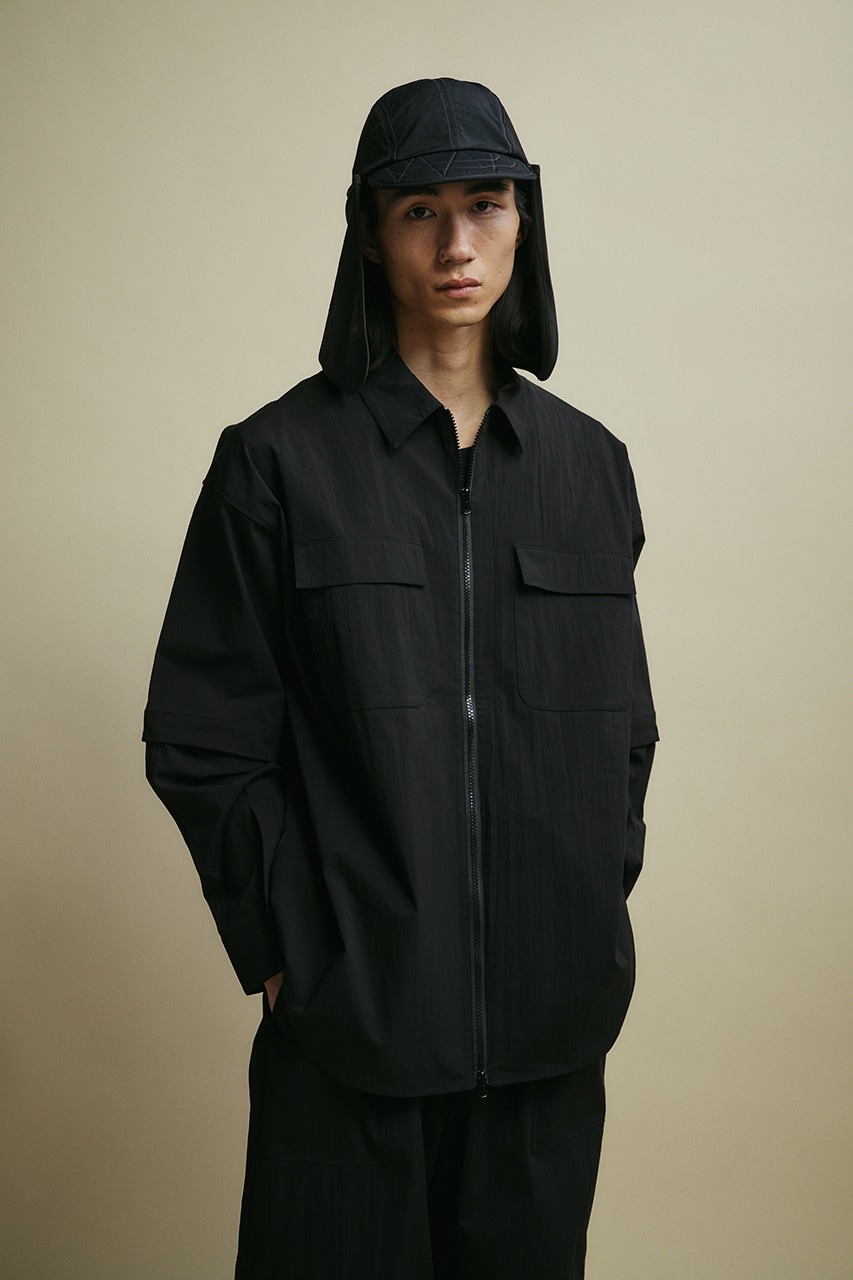 ACTIVE撥水デタッチャブルシャツ BLK M