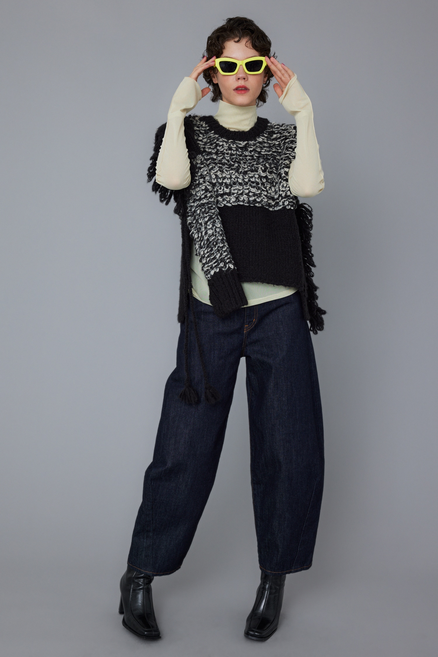HeRIN.CYE | Scale knit vest (ベスト ) |SHEL