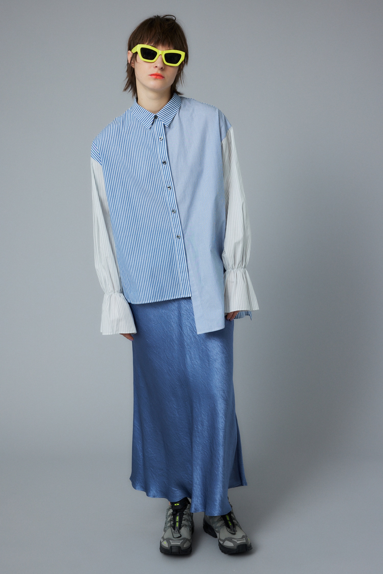 Satin mermaid skirt BLU FREE