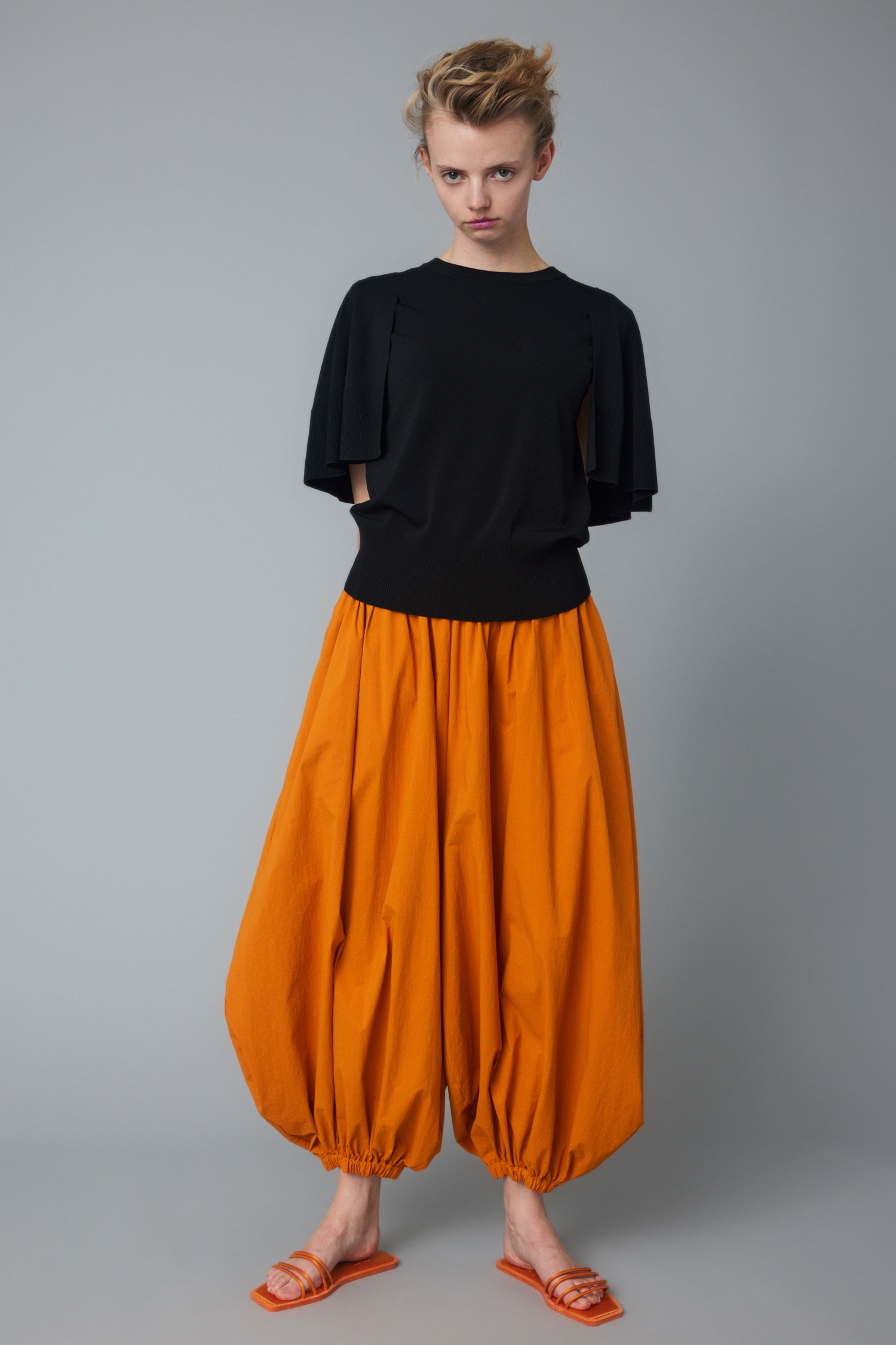 Cape knit tops BLK FREE