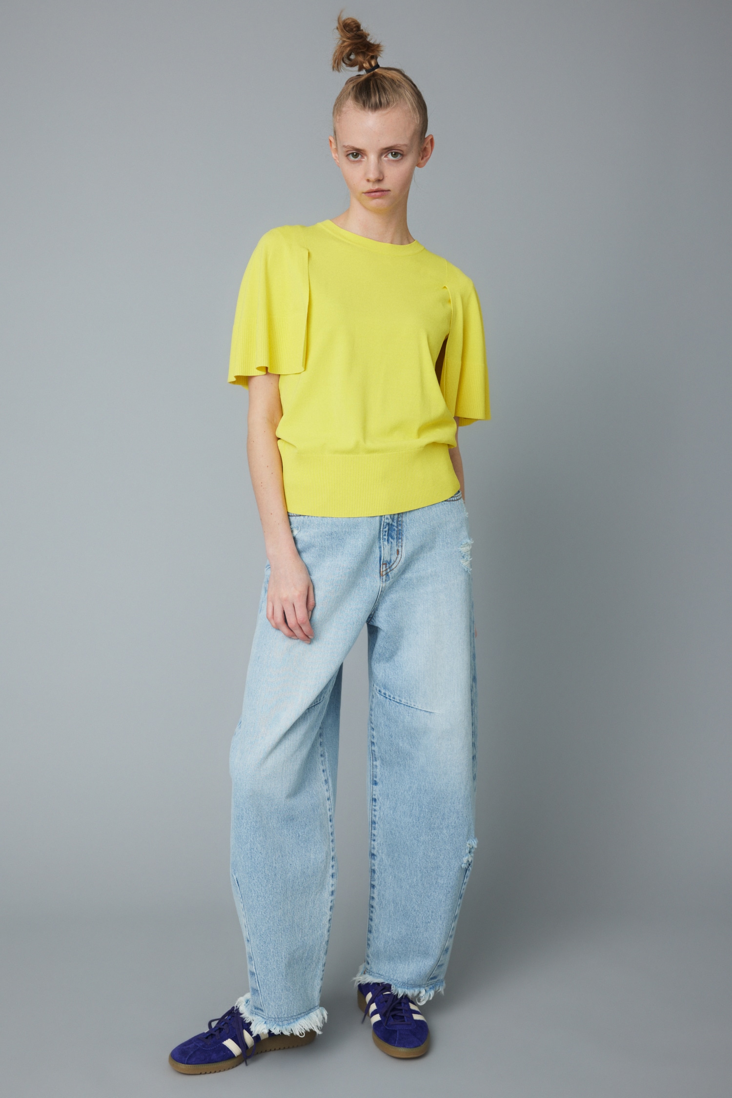 Cape knit tops YEL FREE