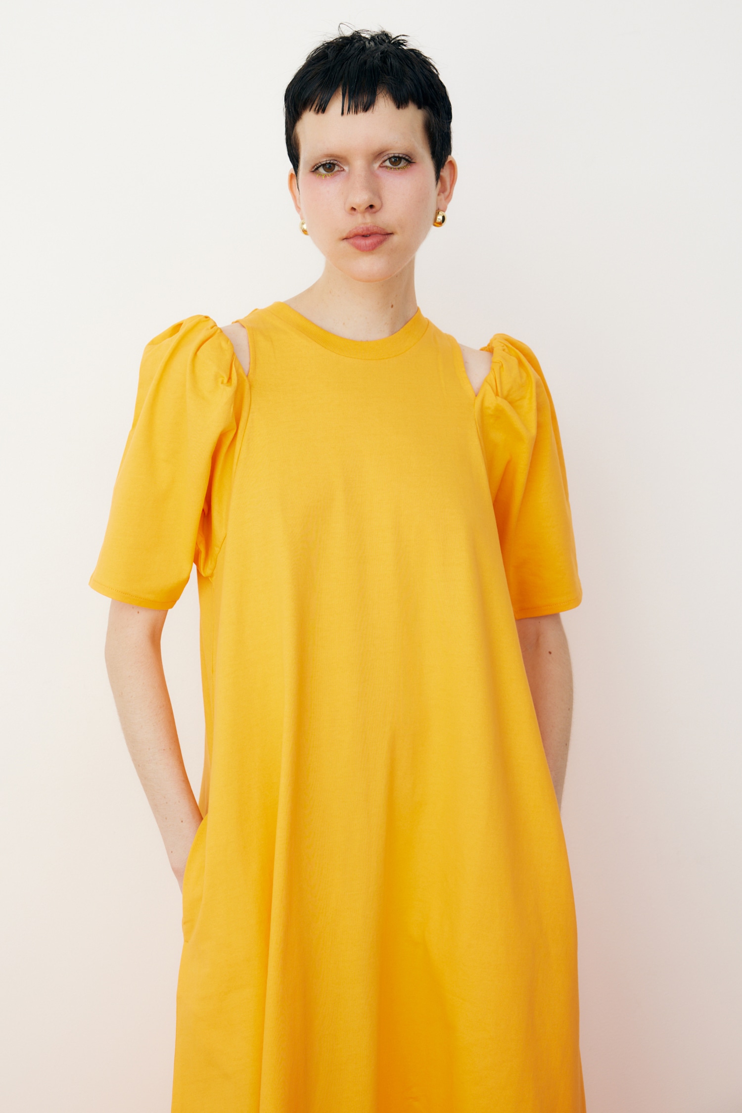 Slit shoulder dress ORG FREE