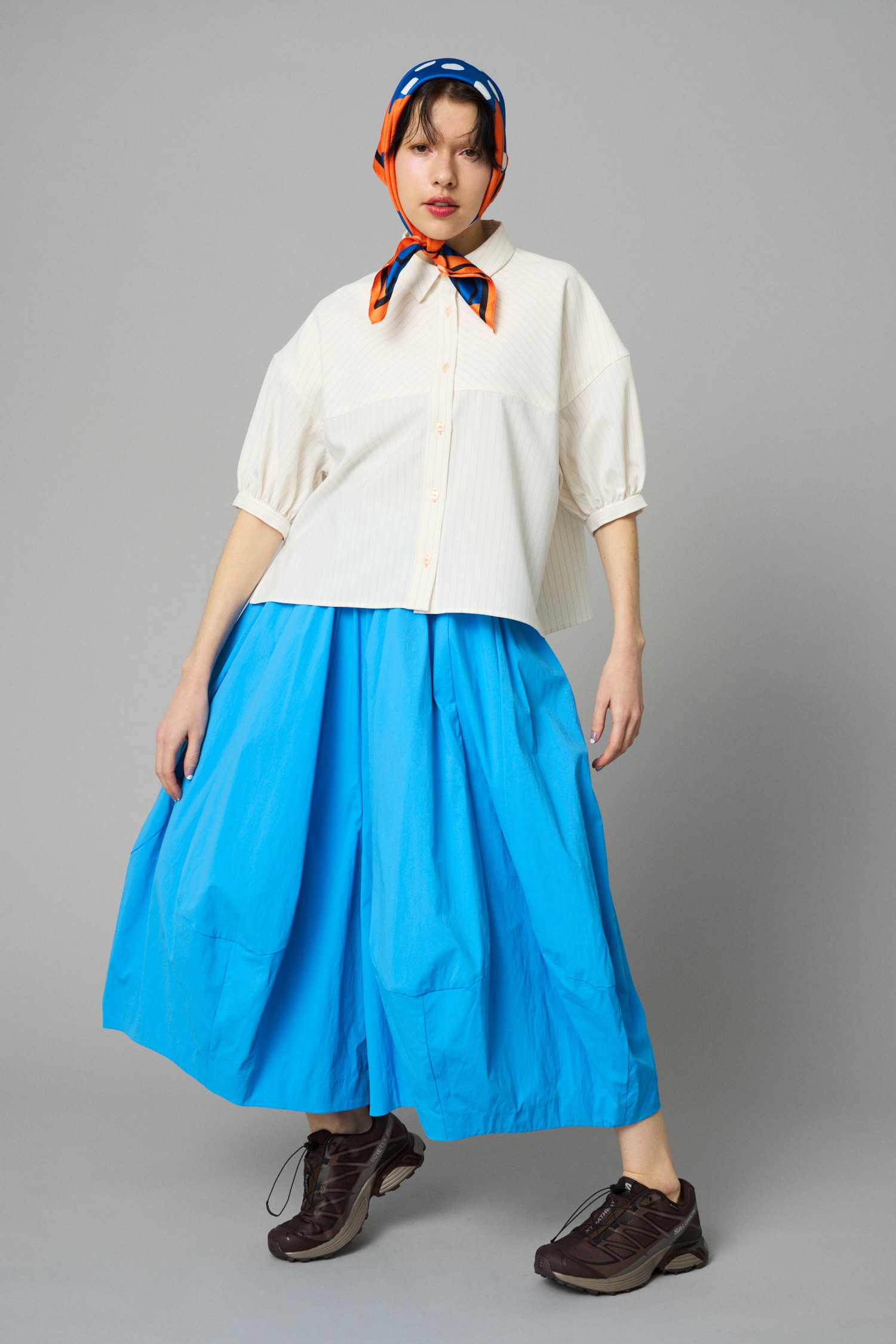 Stripe half sleeve shirt 柄WHT FREE