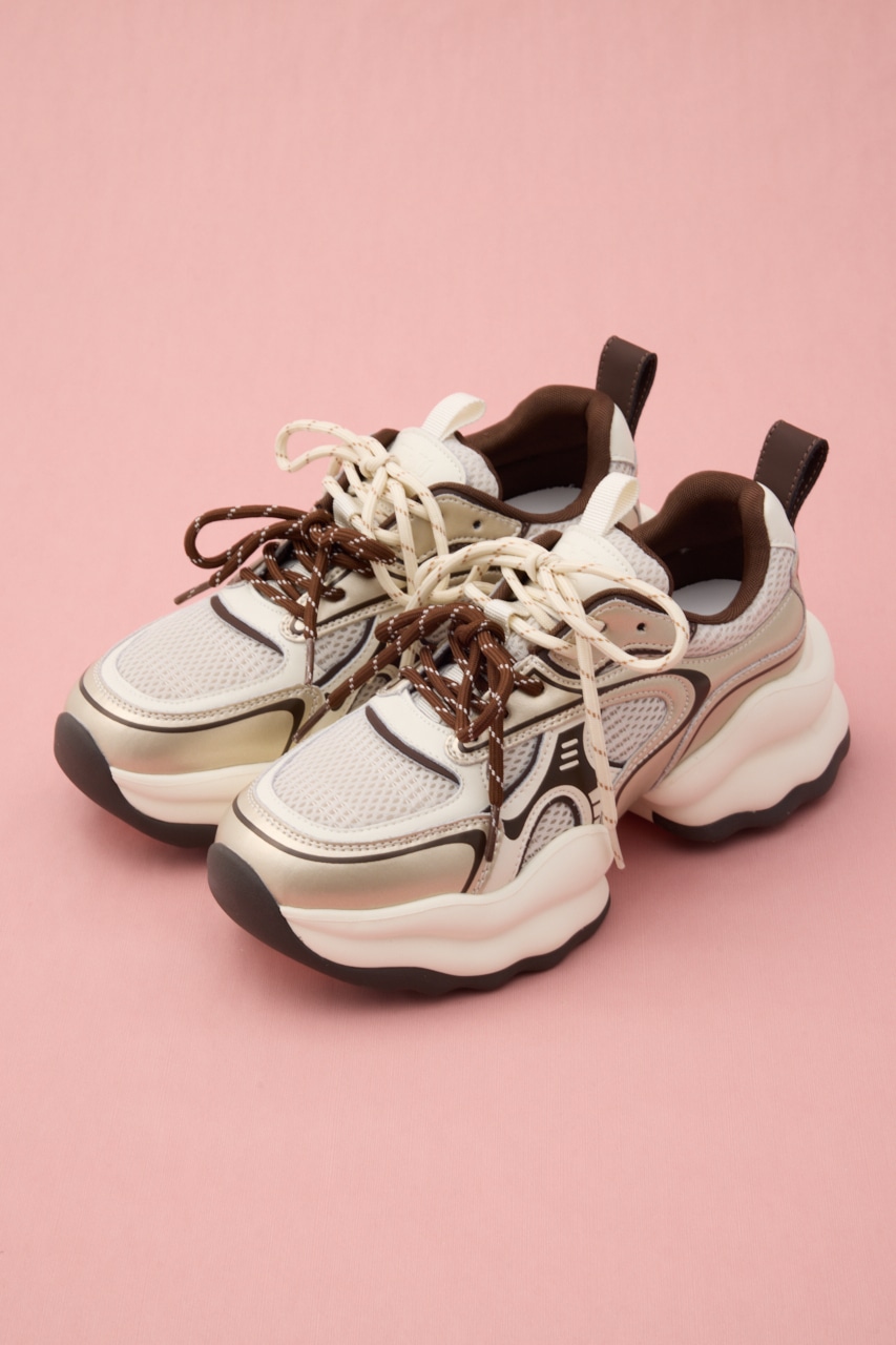 ナイルトランスボリュームスニーカー 柄GLD 23.5cm