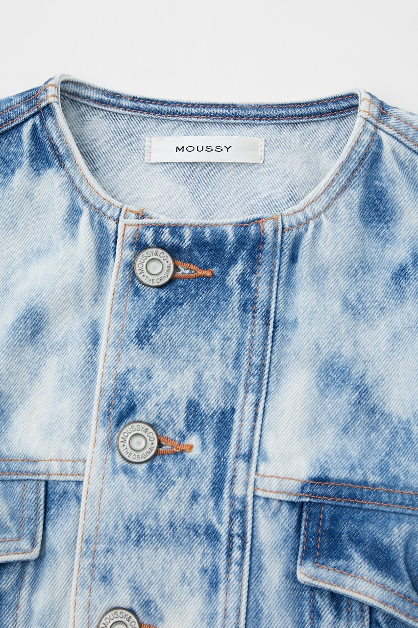 MOUSSY | BLEACH BOXY N／C ジャケット (デニムジャケット 