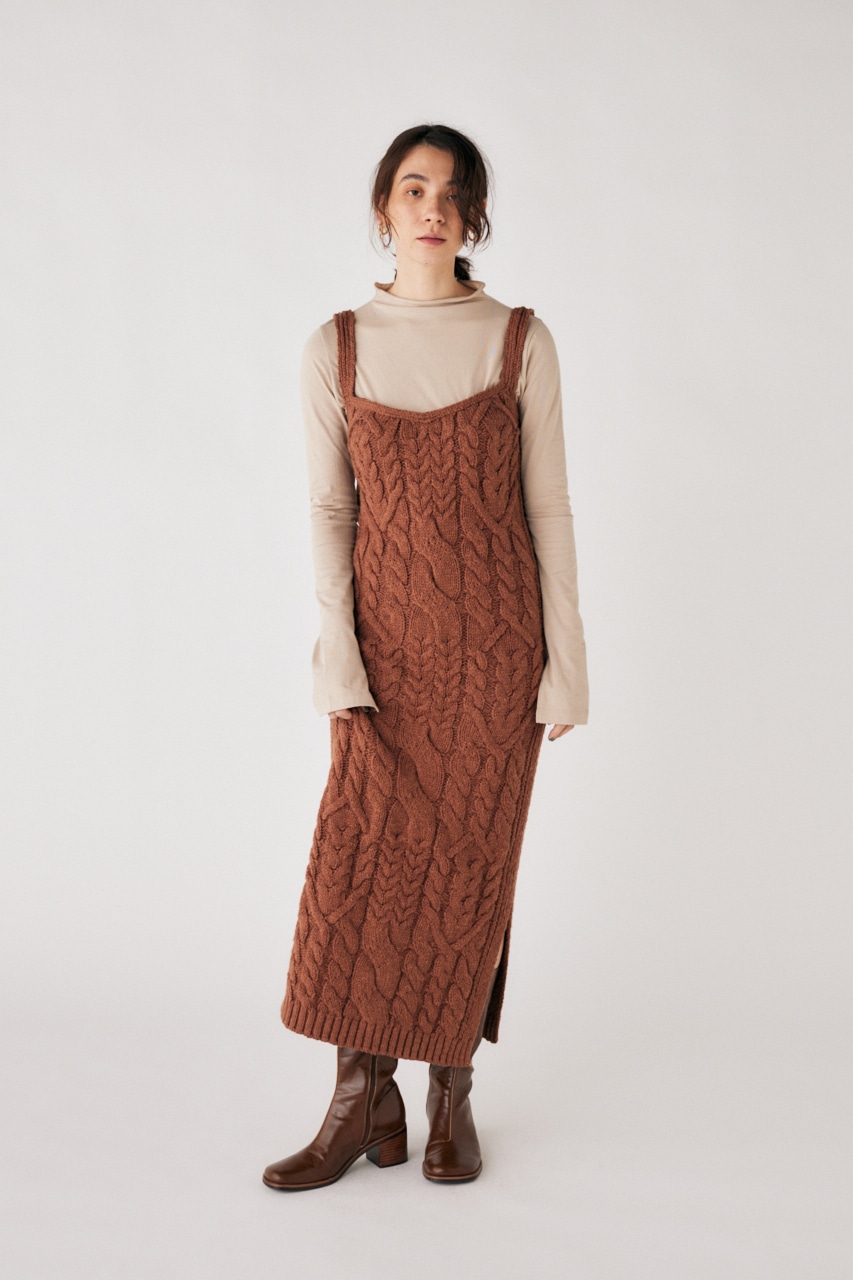 M_ | COTTON SLAB KNIT ドレス (ワンピース(ロング） ) |SHEL'TTER