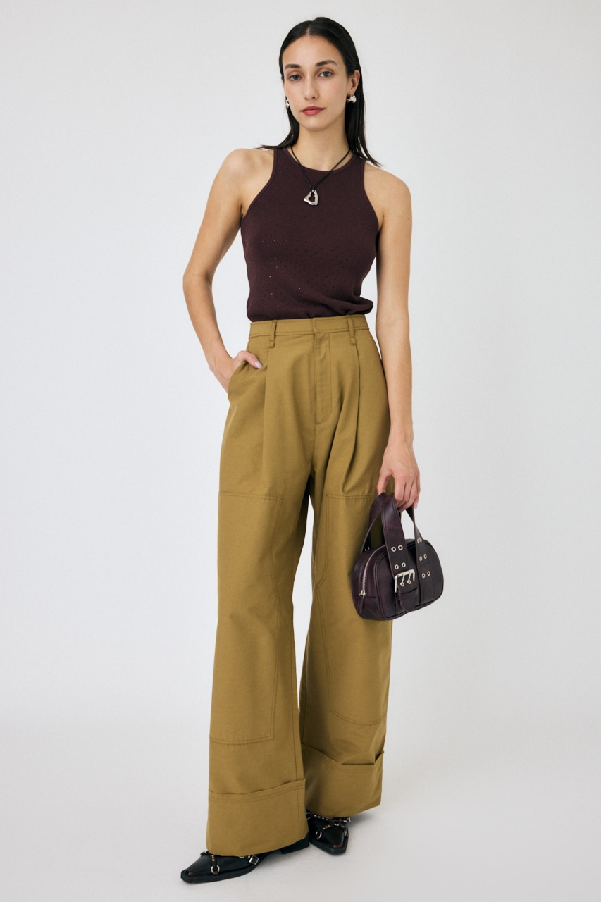 RHINESTONE タンク BRN FREE