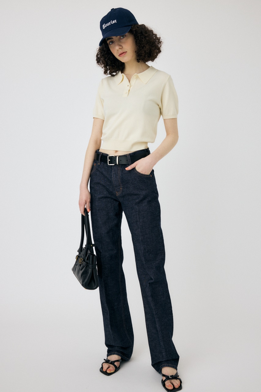 BASIC KNIT ポロ IVOY FREE