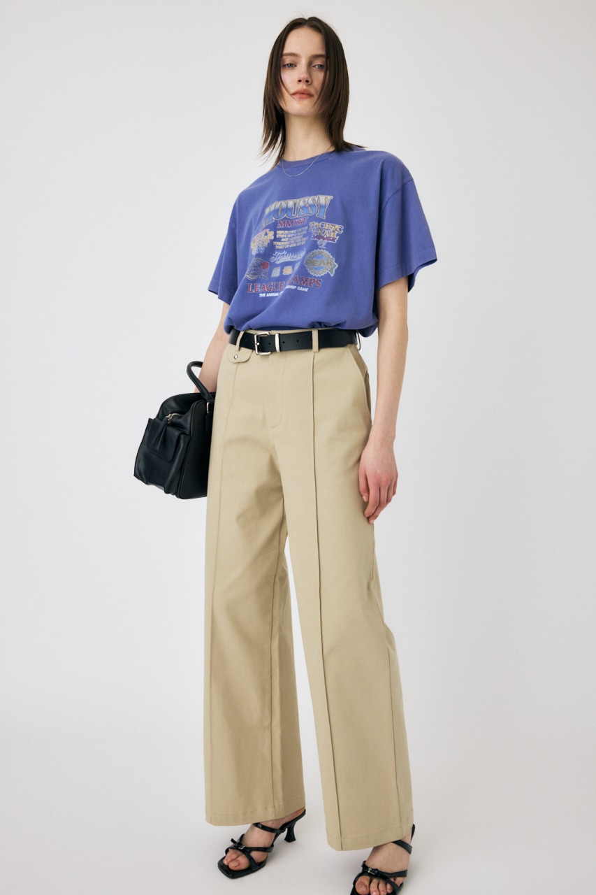 MOUSSY LEAGUE CHAMPS 25 Tシャツ BLU FREE